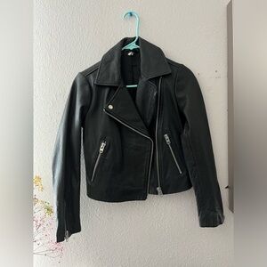 Topshop lined real leather jacket. Never worn